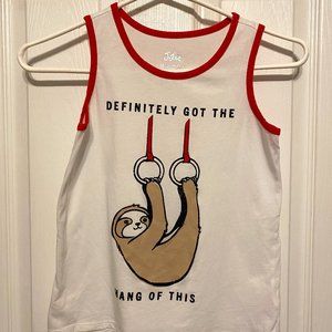 Justice sleeveless Sloth shirt